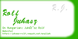 rolf juhasz business card